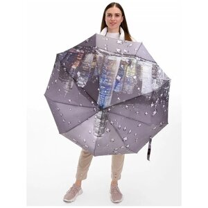 Женский складной зонт Popular Umbrella автомат 1292/синий