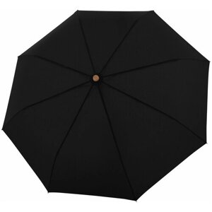Зонт Doppler, механика, 3 сложения, купол 96 см., 8 спиц, чехол в комплекте, для мужчин, черный