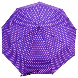 Зонт-шляпка Rainbrella, автомат, 3 сложения, купол 98 см., 9 спиц, система «антиветер», чехол в комплекте, для женщин, фиолетовый