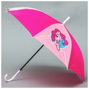 Зонт-трость Funny toys, полуавтомат, купол 90 см., прозрачный, розовый