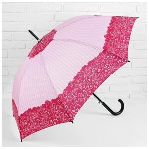 Зонт-трость Сима-ленд, полуавтомат, купол 52 см, для женщин, розовый