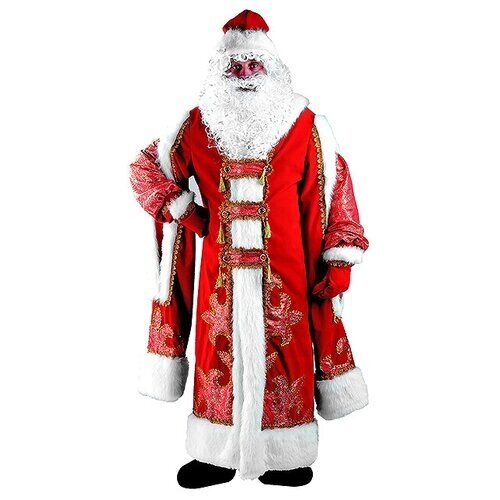 Батик Карнавальный костюм для взрослых Дед Мороз Царский, 54-56 размер 187-54-56