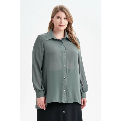 Блуза Olsi, размер 64, зеленый
