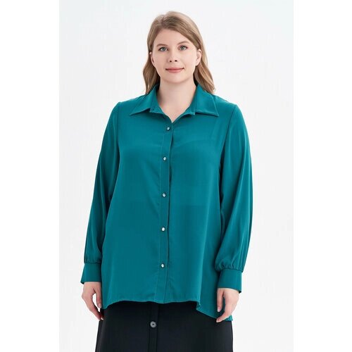Блуза Olsi, размер 66, зеленый