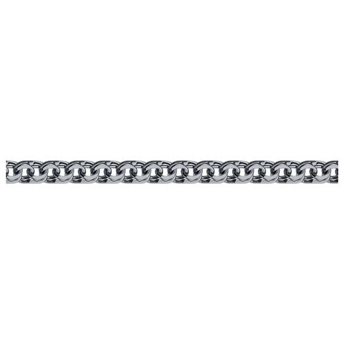 Браслет SOKOLOV из чернёного серебра с алмазной гранью 995140804, размер 24 см