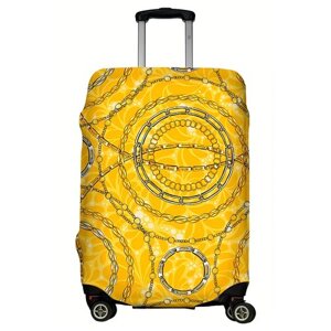 Чехол для чемодана LeJoy, полиэстер, размер M, серый, желтый