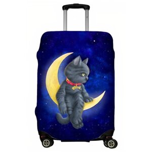 Чехол для чемодана "Night cat"Размер S.