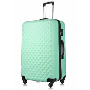 Чемодан L'case Phatthaya, ABS-пластик, 115 л, размер L, зеленый