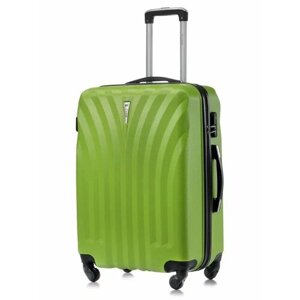 Чемодан L'case Phuket, ABS-пластик, 84 л, размер M, зеленый