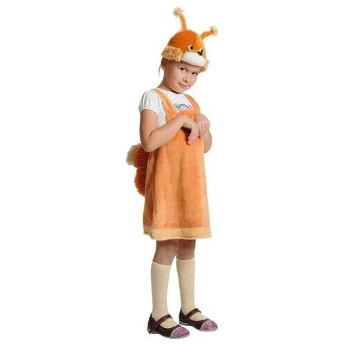 Детский карнавальный костюм Белочка плюш Карнавалофф, рост 92-122 см (единый размер)