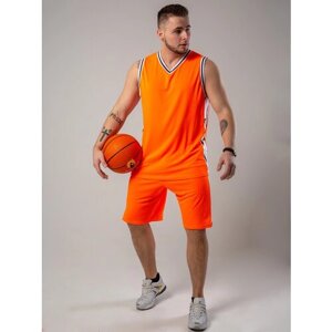 Форма CroSSSport баскетбольная, шорты и майка, размер 52, оранжевый
