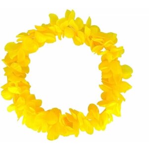Гавайское ожерелье "Пышное", цвет желтый