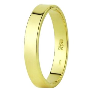 Кольцо обручальное Юверос желтое золото, 585 проба, размер 19.5