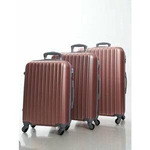 Комплект чемоданов Feybaul 31723, 3 шт., 85 л, размер M, розовый