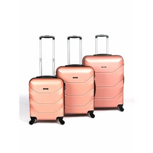 Комплект чемоданов Freedom 29877, размер M, розовый