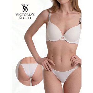 Комплект нижнего белья Victoria's Secret, размер 34С/М, белый