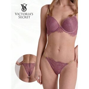 Комплект нижнего белья Victoria's Secret, размер M, фиолетовый