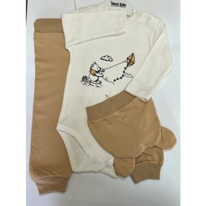 Комплект одежды By Murat Baby, размер 74, бежевый
