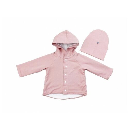 Комплект одежды Glamourchik, шапка и куртка, повседневный стиль, размер 22 (68-74), розовый
