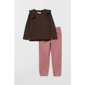 Комплект одежды H&M, размер 110, коричневый