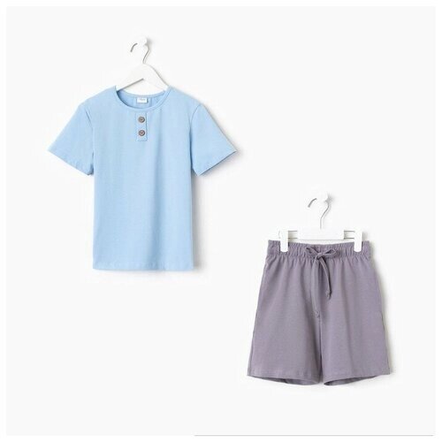 Комплект одежды Minaku, размер 146, серый, голубой