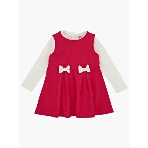 Комплект одежды Mini Maxi для девочек, легинсы и футболка, повседневный стиль, размер 80, красный