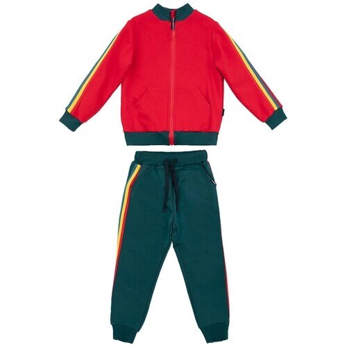 Комплект одежды NIKASTYLE, размер 158, зеленый, красный