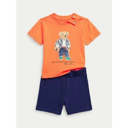 Комплект одежды Polo Ralph Lauren, размер 18M [METM]оранжевый, синий