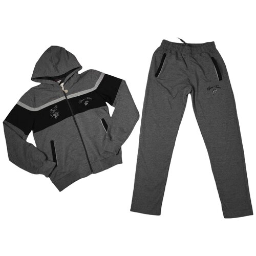Комплект одежды Simart, олимпийка и брюки, спортивный стиль, размер 146, черный, серый