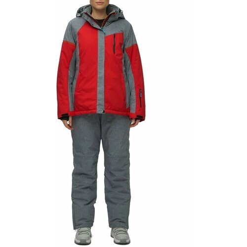 Комплект с брюками для сноубординга, зимний, силуэт полуприлегающий, утепленный, водонепроницаемый, размер 58, красный