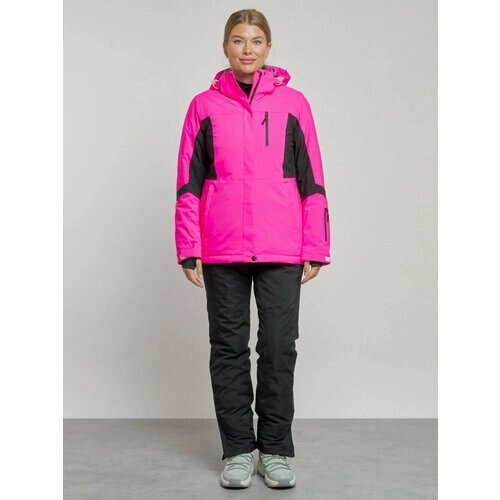 Комплект с полукомбинезоном MTFORCE для сноубординга, зимний, силуэт прямой, карманы, карман для ски-пасса, подкладка, капюшон, мембранный, утепленный, водонепроницаемый, размер S, розовый