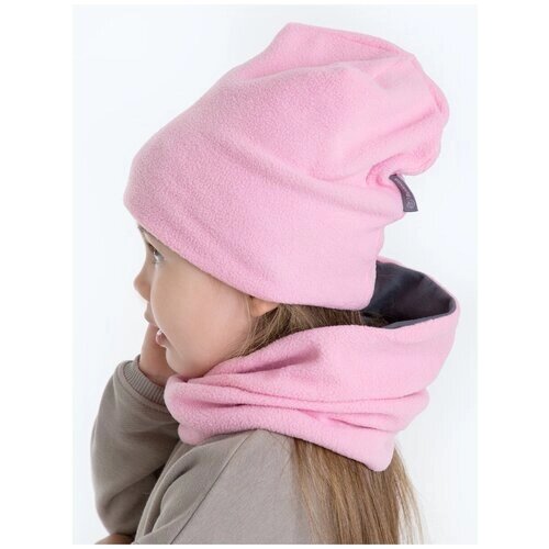 Комплект шапка и снуд Bambinizon ШАСНУД-Ф-РОЗ, размер: 54-56, цвет: розовый