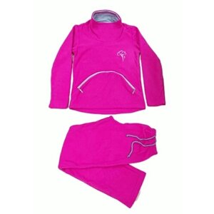 Костюм Царевна-Лебедь для девочек, свитшот и брюки, размер 32/128, розовый