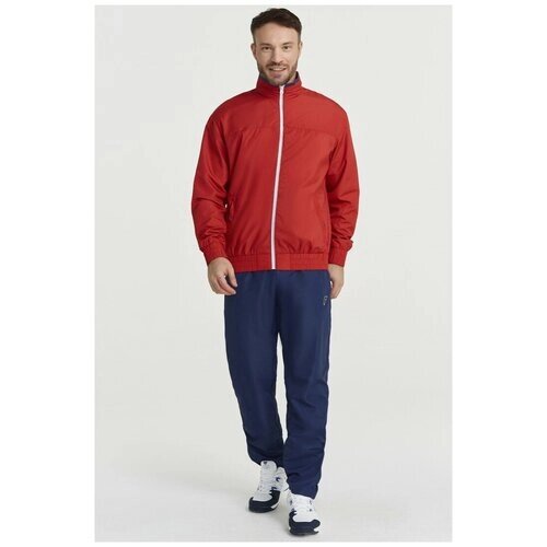 Костюм FORWARD, олимпийка и брюки, силуэт прямой, карманы, подкладка, размер 4XL, красный, синий