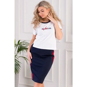 Костюм Ш'аrliзе, футболка и юбка, размер 44, мультиколор