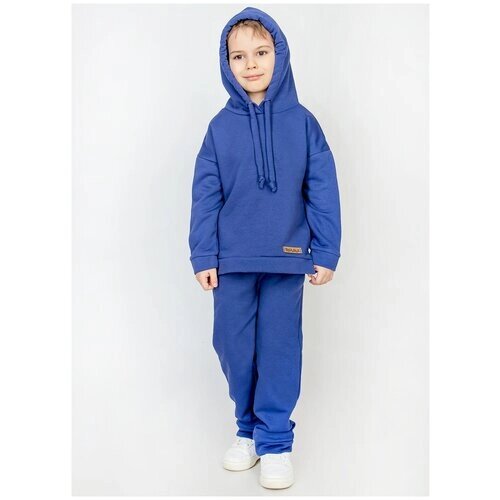 Костюм YOULALA детский, худи и брюки, размер 30 (104-110), синий