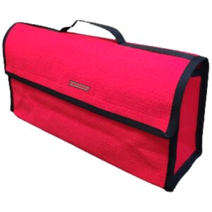 Красная сумка ЗиП из ткани с принтом кировец