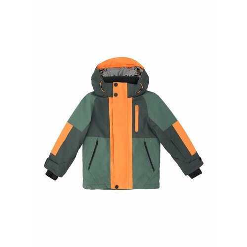 Куртка Oldos, размер 122-64-57, серый, зеленый