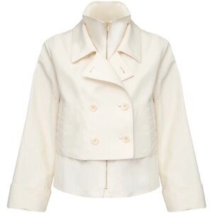 Куртка PennyBlack, демисезон/лето, средней длины, силуэт прилегающий, размер 42, белый
