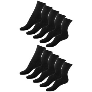 Мужские носки NL Textile Group, 10 пар, высокие, размер 31, черный