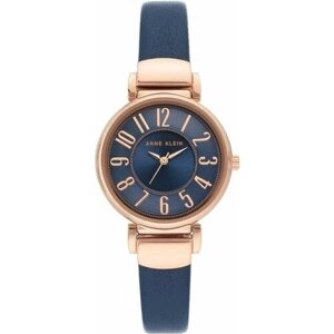 Наручные часы ANNE KLEIN Leather Anne Klein 2156NVRG, золотой, синий