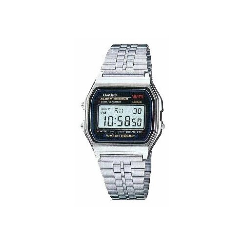 Наручные часы CASIO A-159WA-1, белый, серебряный
