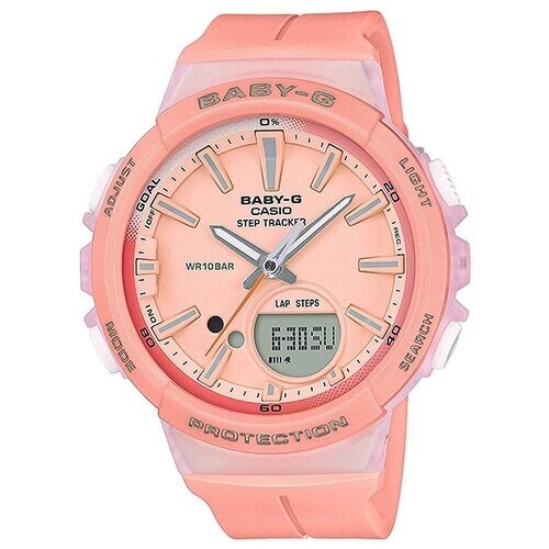 Наручные часы CASIO BGS-100-4A, розовый, серый