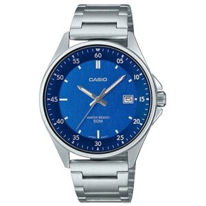 Наручные часы CASIO Casio MTP-E705D-2E, серебряный, синий