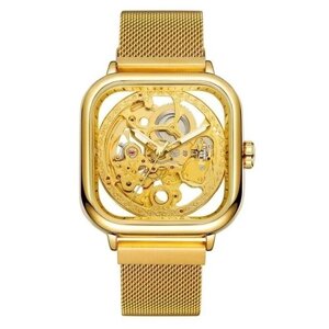 Наручные часы Forsining Стильные мужские механические наручные часы скелетоны с автоподзаводом, золотой