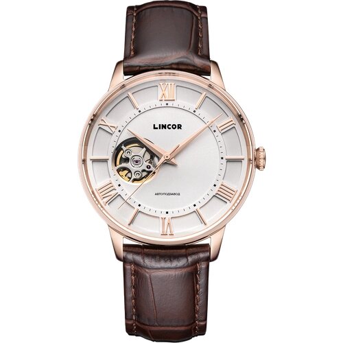 Наручные часы LINCOR Lincor UNI 1927S3L2, золотой, коричневый