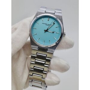 Наручные часы Мужские и женские часы наручные кварцевые, электронные, подарок, часики с металлическим браслетом, серебряный, голубой