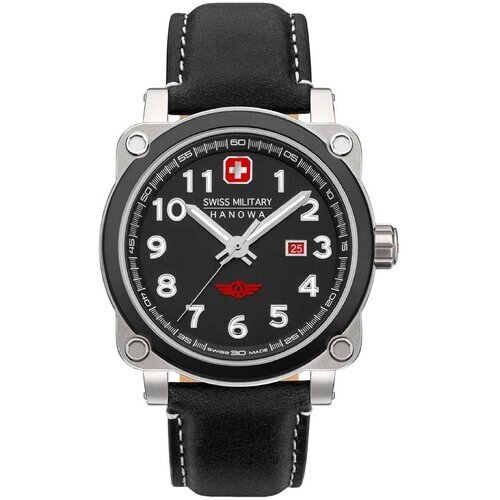 Наручные часы Swiss Military Hanowa Наручные часы Swiss Military Hanowa Mission Aerograph Night Vision, черный, серебряный