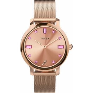 Наручные часы TIMEX Часы наручные женские Timex TW2V52800, Кварцевые, 31 мм, розовый