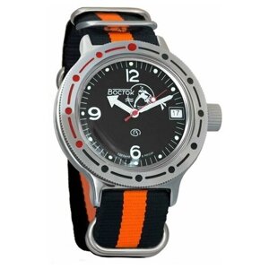 Наручные часы Восток Амфибия Наручные механические часы с автоподзаводом Восток Амфибия 420634 black orange, оранжевый